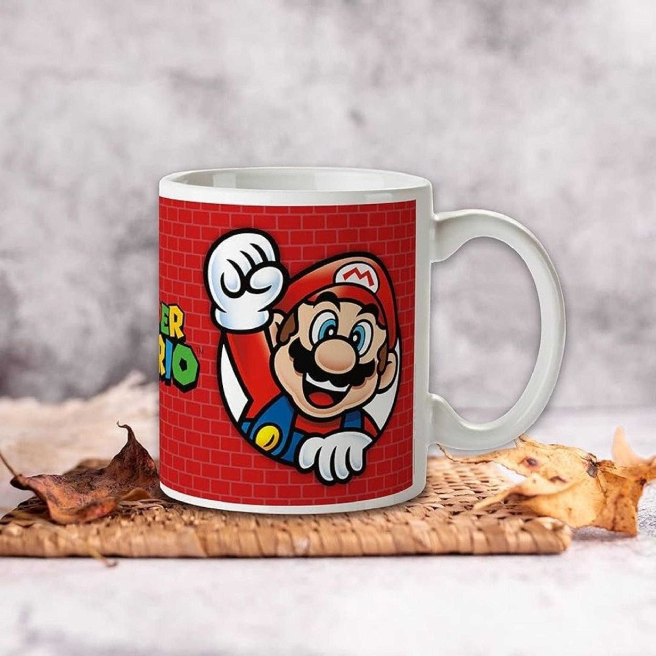 Game On Super Mario Bros Bricks 11 oz. Ceramic Mug for Coffee, Cocoa & Tea - NWT