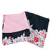Betsey Johnson King Pillow Shams Two Piece Grey Pink White Floral Rose Polyester