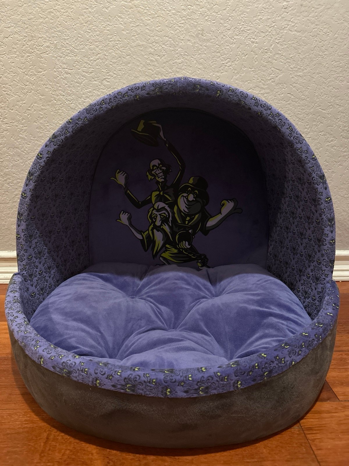 Haunted mansion purple wallpaper pet bed dog cat ghost Disney