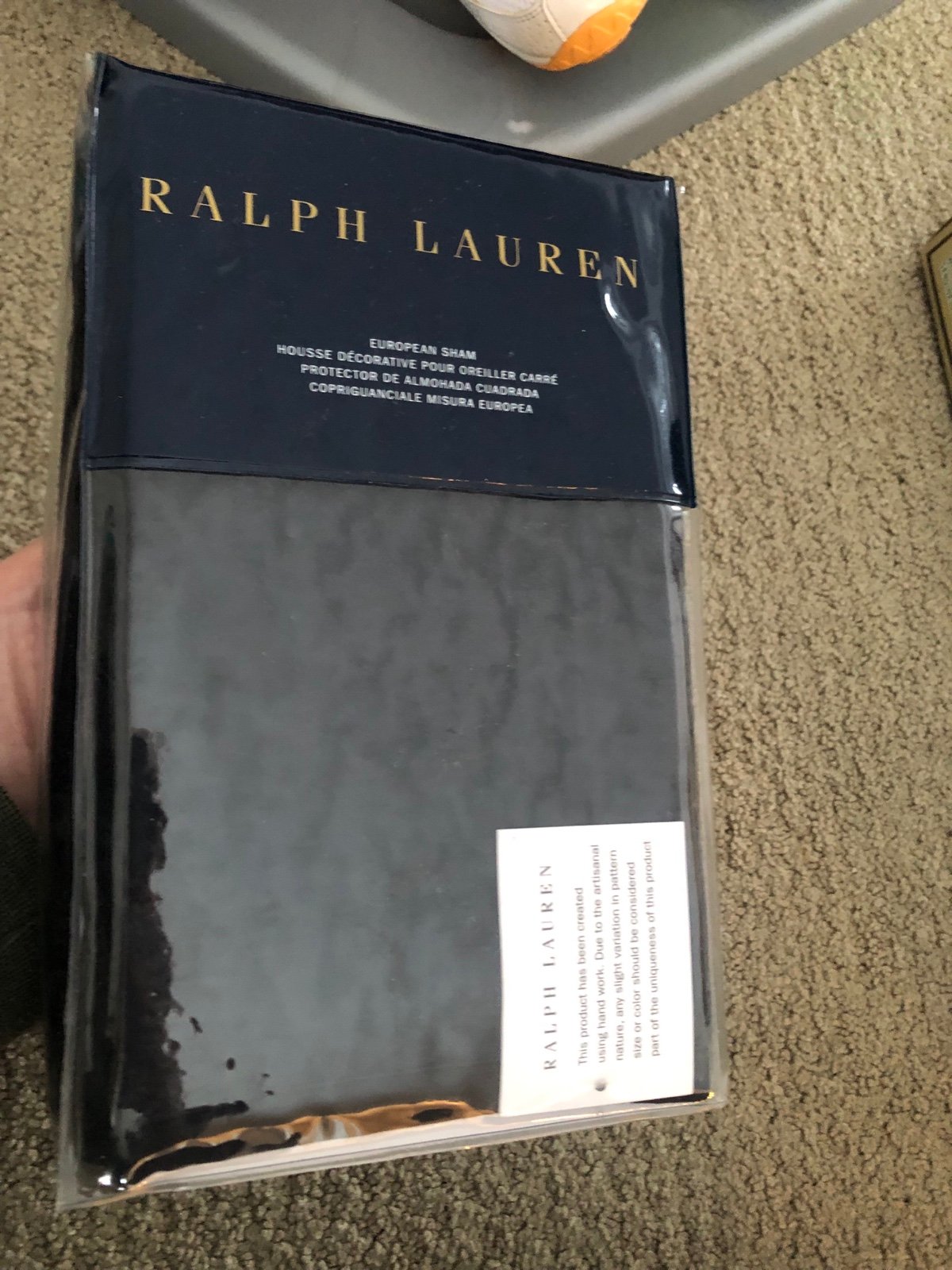 Ralph Lauren European Sham in Black