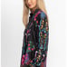 NWT JOHNNY WAS ROSALYNDA BUTTON DOWN Long Sleeve SHIRT Size XS Silk Blend