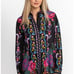 NWT JOHNNY WAS ROSALYNDA BUTTON DOWN Long Sleeve SHIRT Size XS Silk Blend