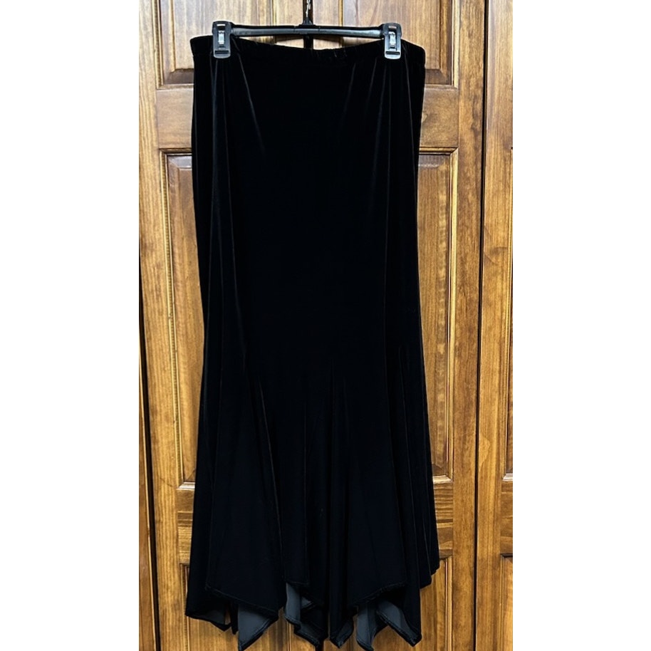 Xscape by BG Joanna Chen Velvet Maxi Handkerchief Skirt