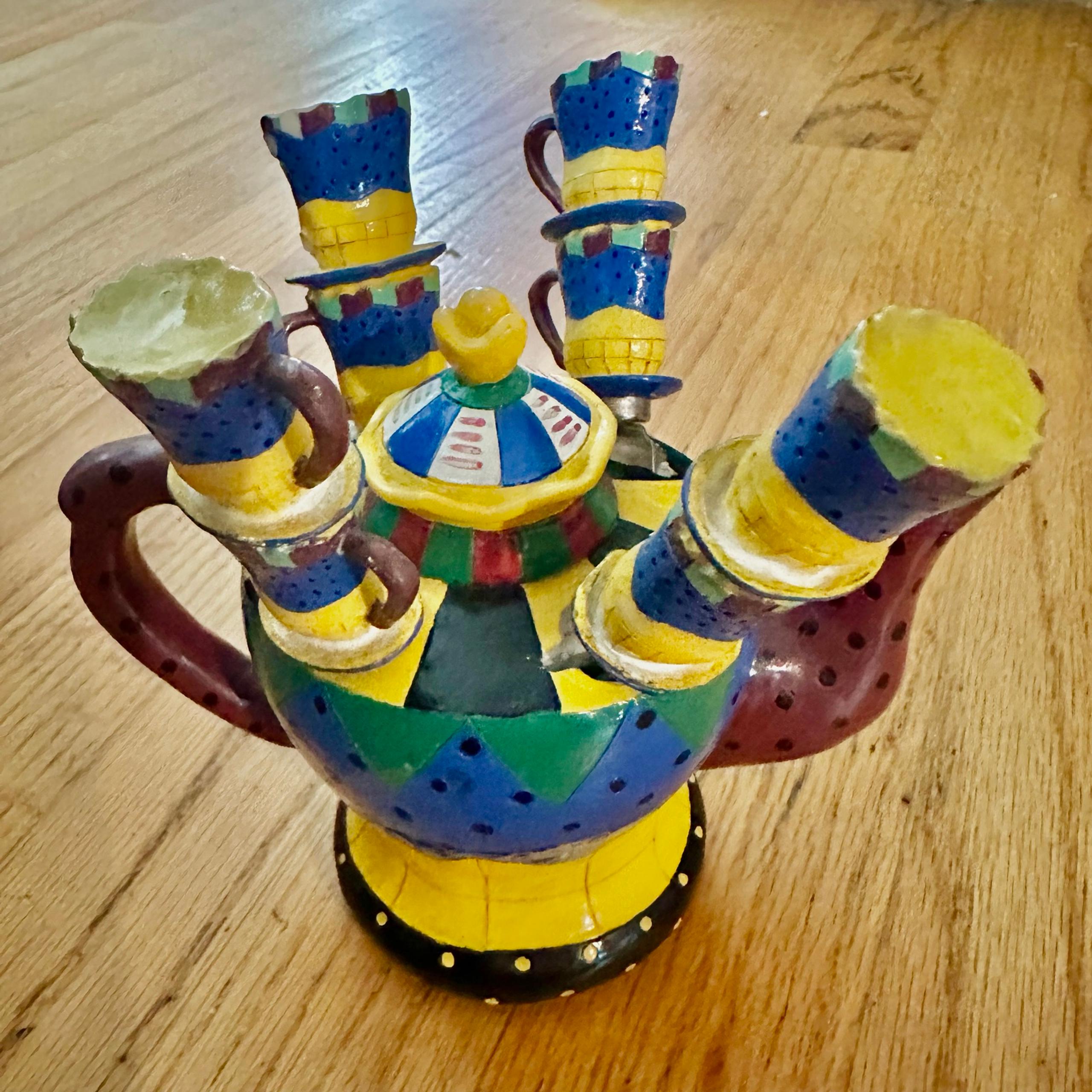 Ganz Whimsical Teapot set of 4 Cheese/Butter Spreaders