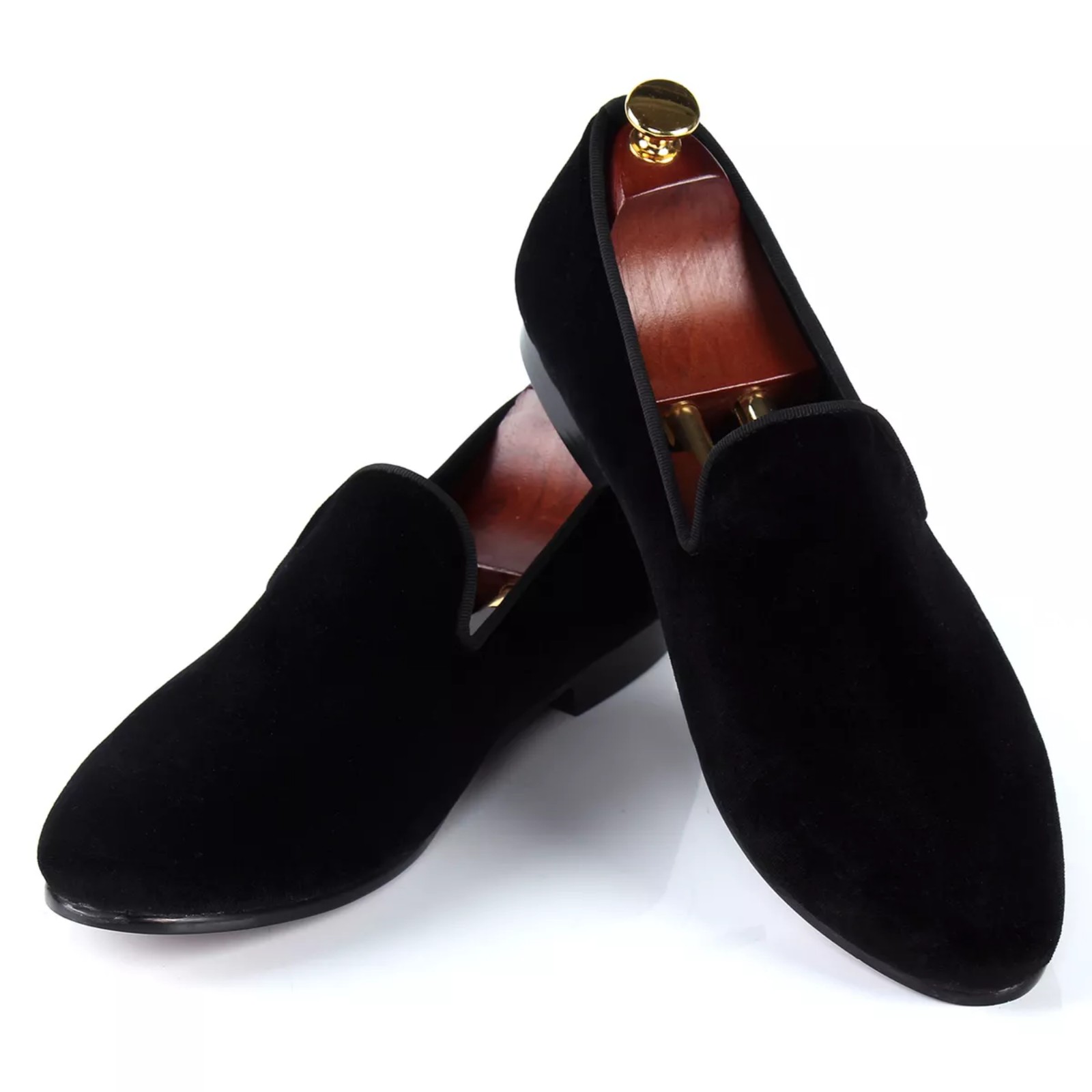 Harpelunde Black Men Velvet Loafer Slippers Hot Sale Dress Shoes