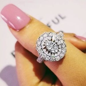 MARQUISE 925 STERLING SILVER OVAL DIAMOND RING