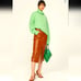 A.L.C Alden Skirt Size 10 Brown Faux Leather