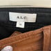 A.L.C Alden Skirt Size 10 Brown Faux Leather