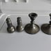 Antique salt pepper shakers and candle holders