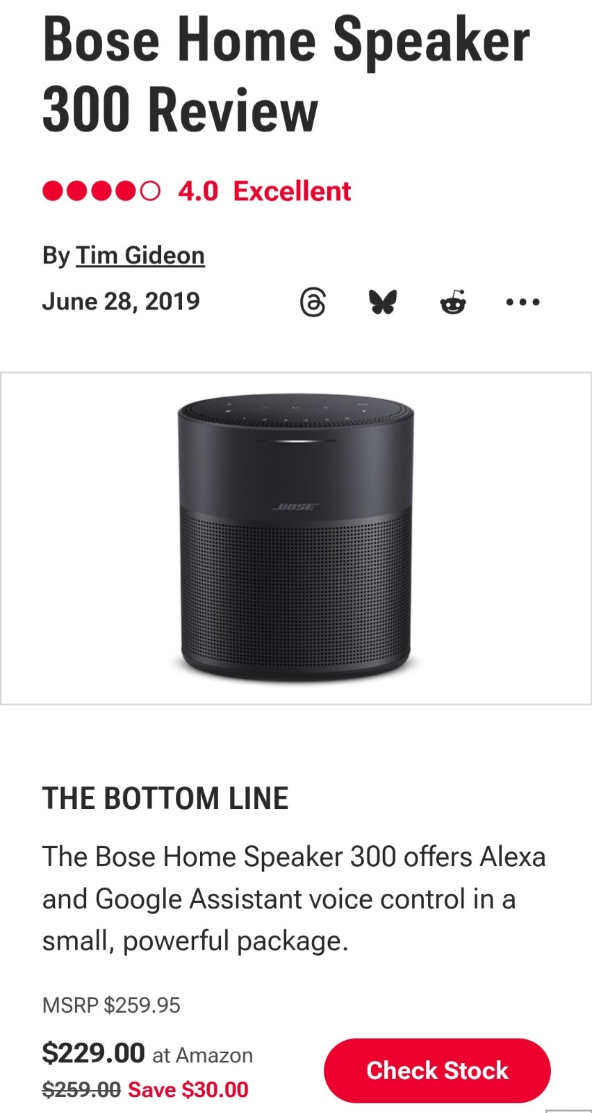 Bose Home Speaker 300 (Black)