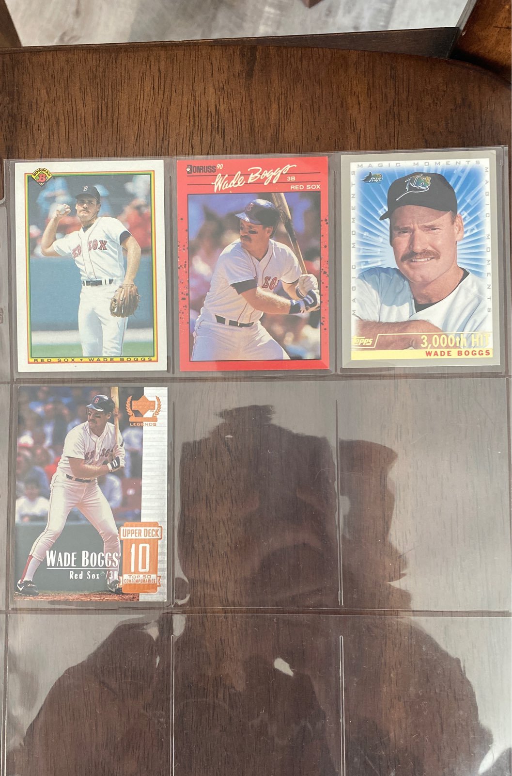 Wade Boggs baseball card lot (HOF)