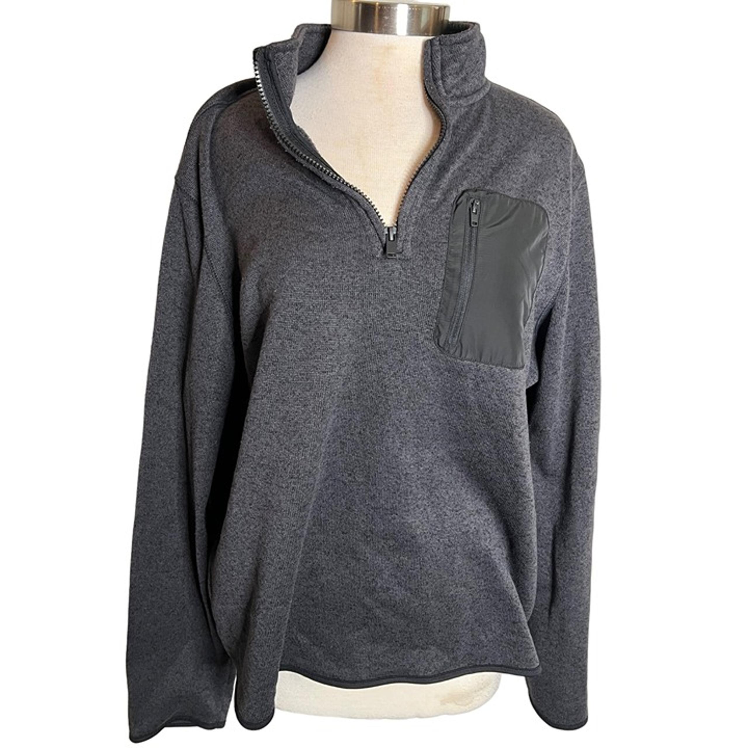 Urban Pipeline Men's 1/4 Zip Pullover Sweater XL Gray