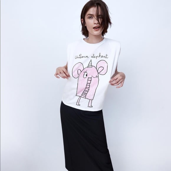 ZARA Unicorn T Shirts Mercari