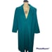 Vintage 80's Emerald Green Long Wool Peacoat ILGWU USA made