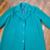Vintage 80's Emerald Green Long Wool Peacoat ILGWU USA made