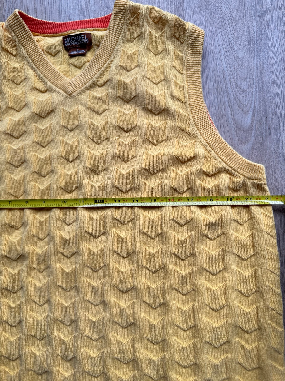 michael kors vest yellow