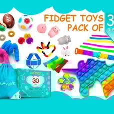 Sensory Fidget Toys Set - 30 Pack - Relieves Stress and Anxiety in Gift Box