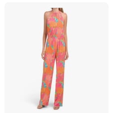 New With Tag Trina Turk halter jumpsuit size L.