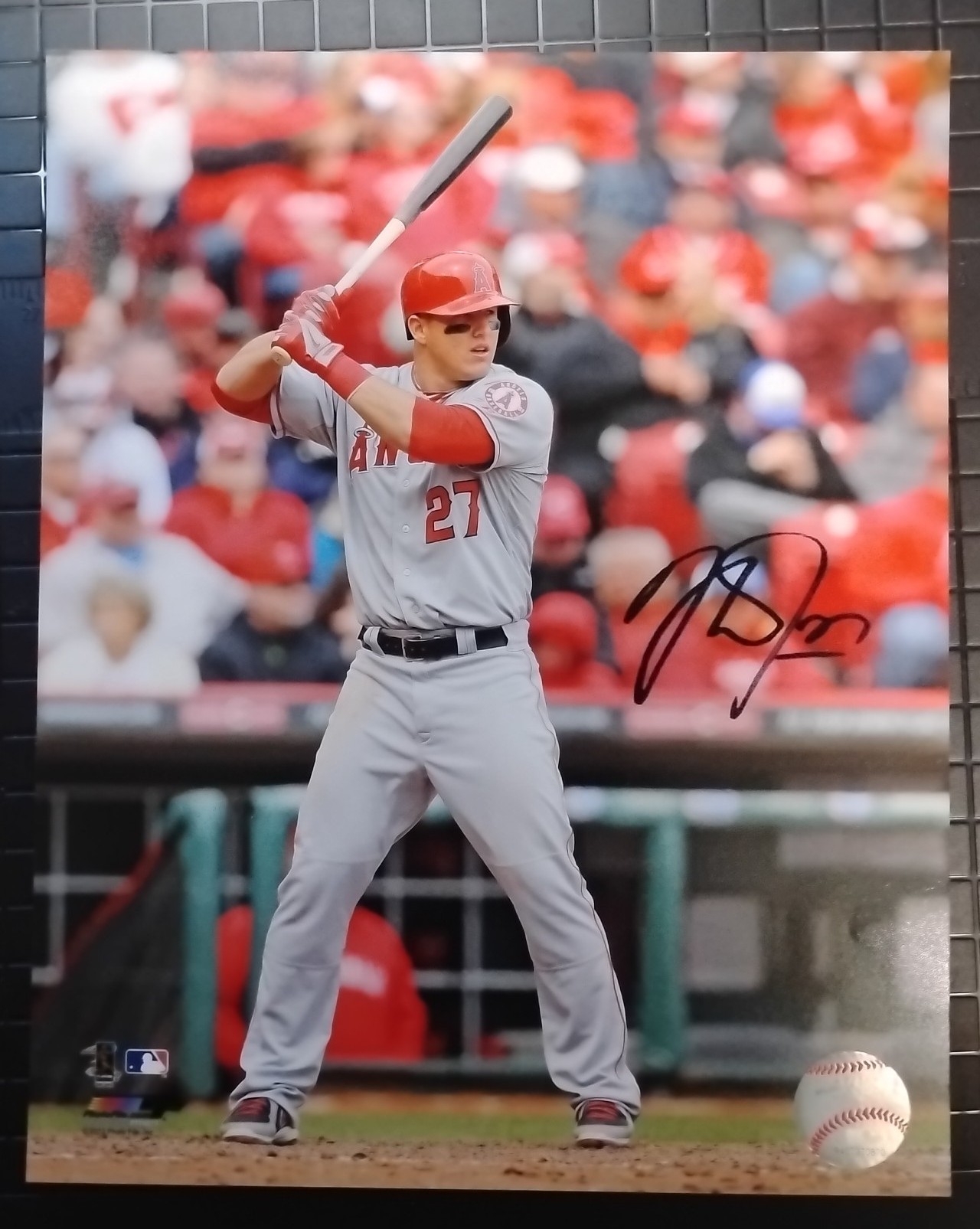 Mike Trout 8x10 Autographed Photo Official Major League Baseball