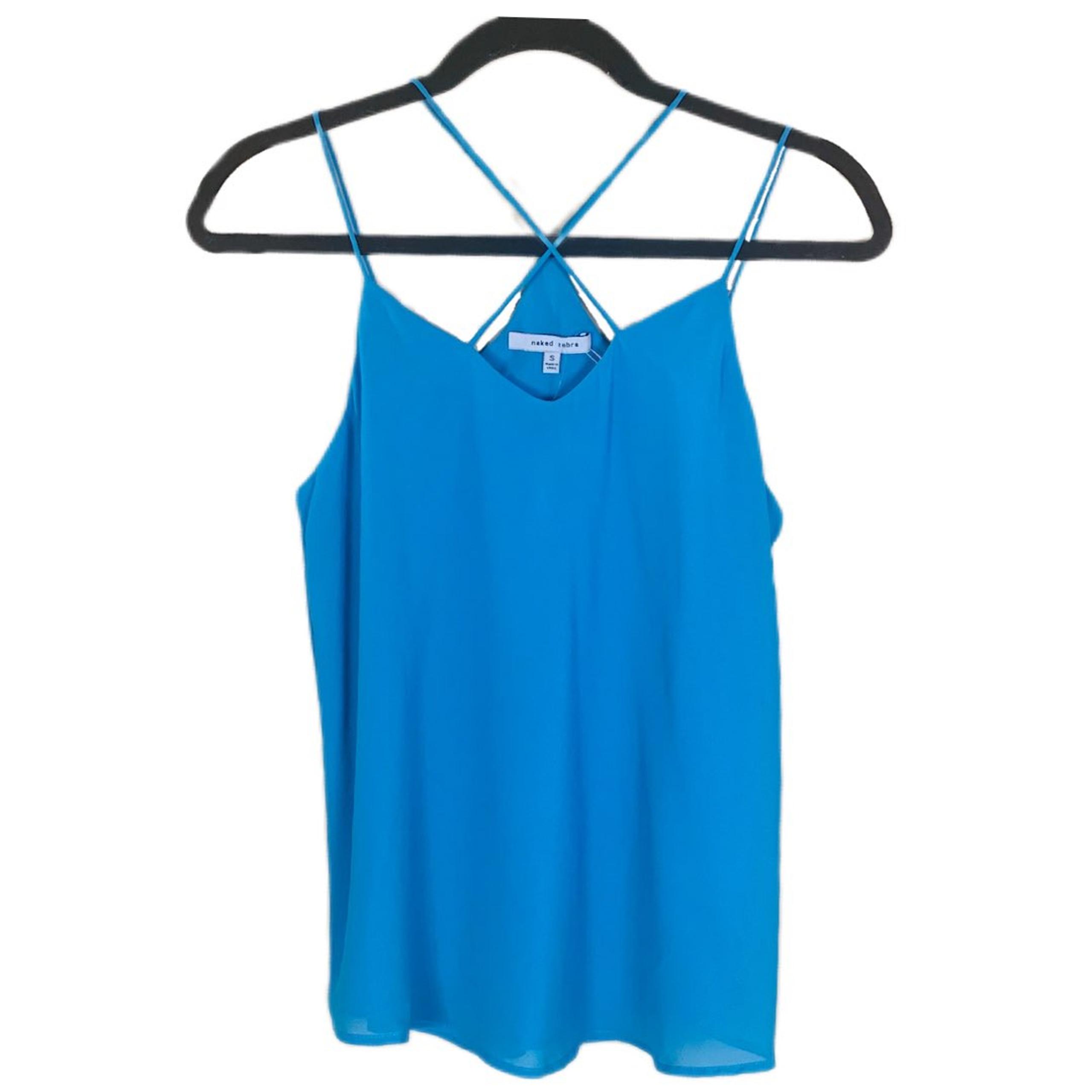 Naked zebra blue dressy camisole nwt