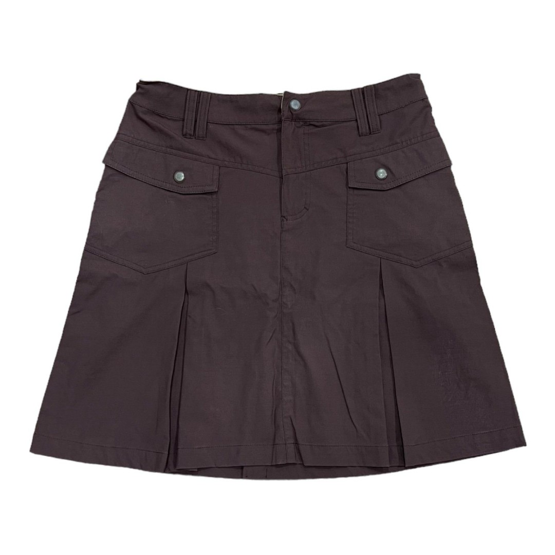 Athleta Brown Pleated Aline Cargo Skirt 8