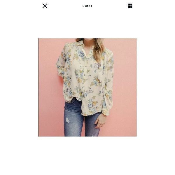 Free People Hold On To Me Blouse Size S