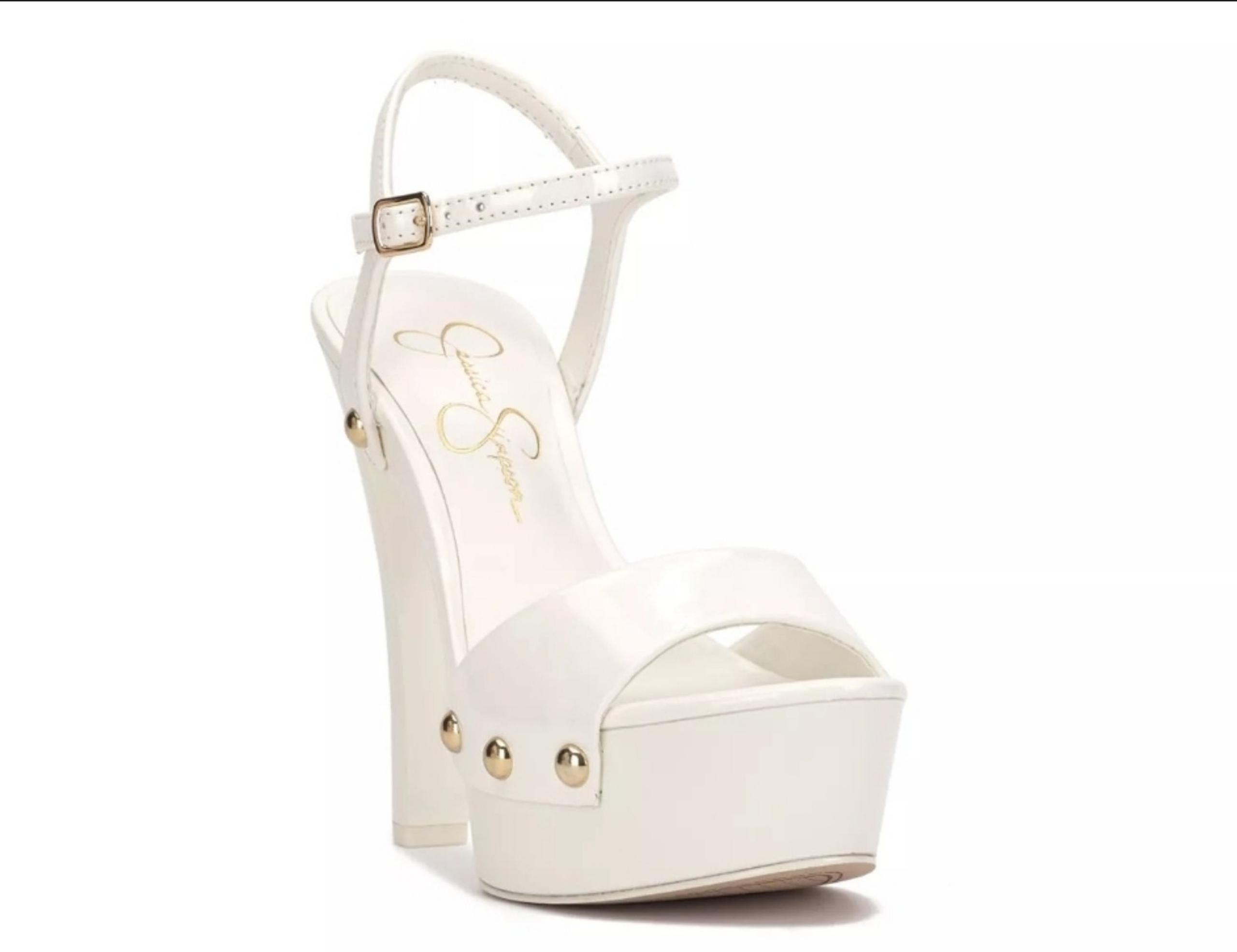 Woman's Dress Sandals Jessica Simpson Calenta Platform Sandal Size 8 M white