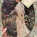 NWT Shabby Victorian Lady Woman Oval Picture Frame Gold Chain Wall Hanging Flue