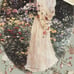 NWT Shabby Victorian Lady Woman Oval Picture Frame Gold Chain Wall Hanging Flue