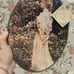 NWT Shabby Victorian Lady Woman Oval Picture Frame Gold Chain Wall Hanging Flue