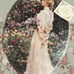NWT Shabby Victorian Lady Woman Oval Picture Frame Gold Chain Wall Hanging Flue