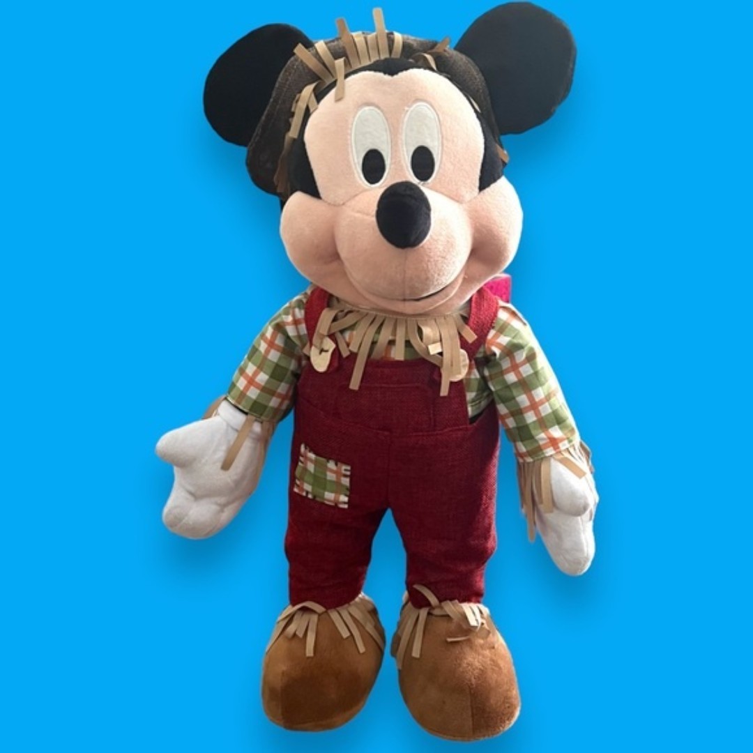 GEMMY Disney MICKEY MOUSE Scarecrow Thanksgiving Halloween PORCH GREETER 23”