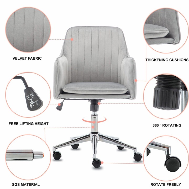 Adjustable Office Chair Swivel Counter Height Chairs with Back Dining Barstool