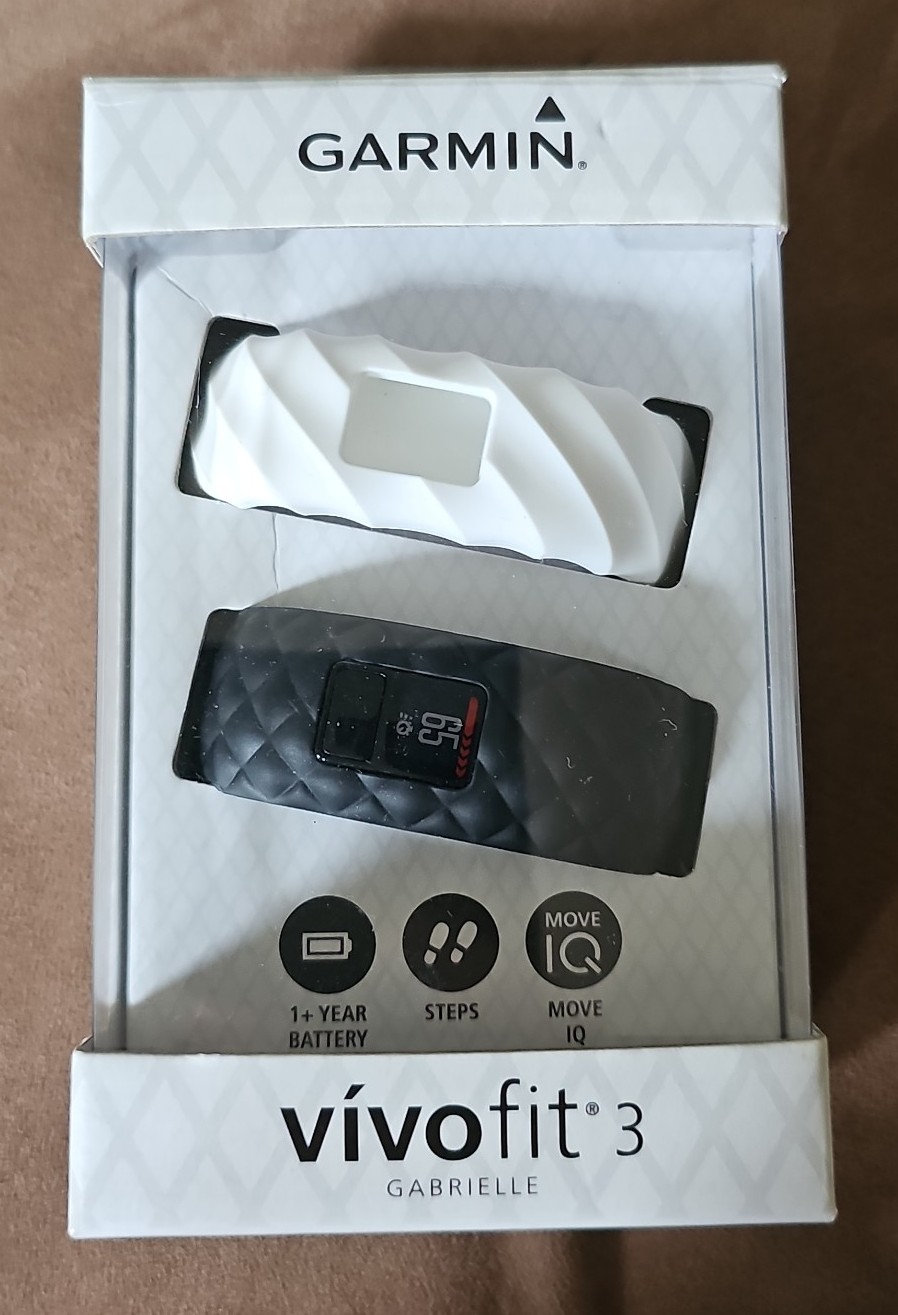 Garmin Vivofit 3 Activity Tracker w/ 2 total bands (new open box)