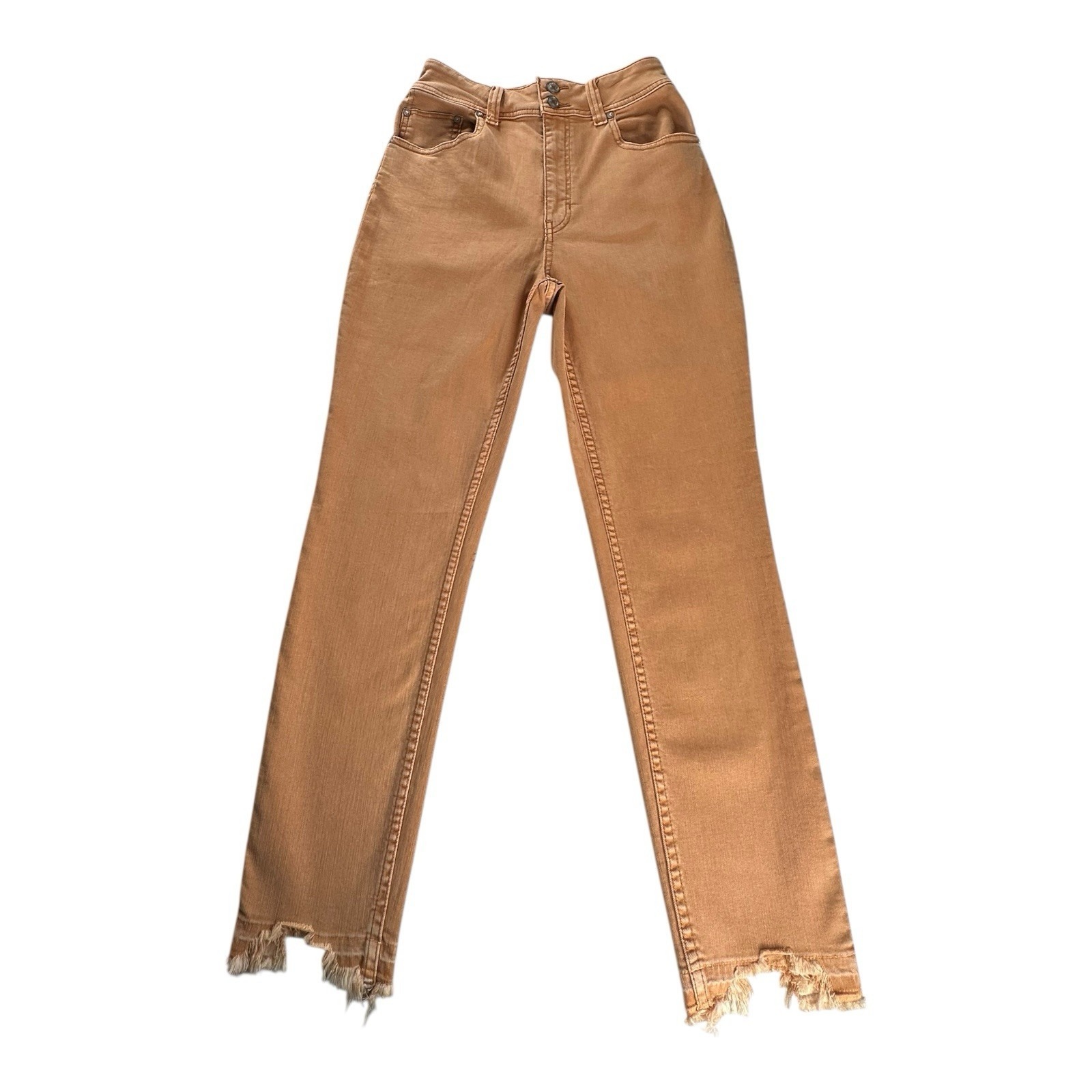 Free People Wild Child Skinny Light Brown Stretch Jeans Size 30