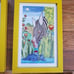 Boho jungle themed art prints custom frames vintage
