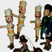 Vintage Wooden Ornaments Soldiers Horses Drummer Boy Nutcracker