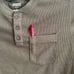 Duluth Trading Men's Burly Thermal Henley Olive Green Relaxed Fit Large READ