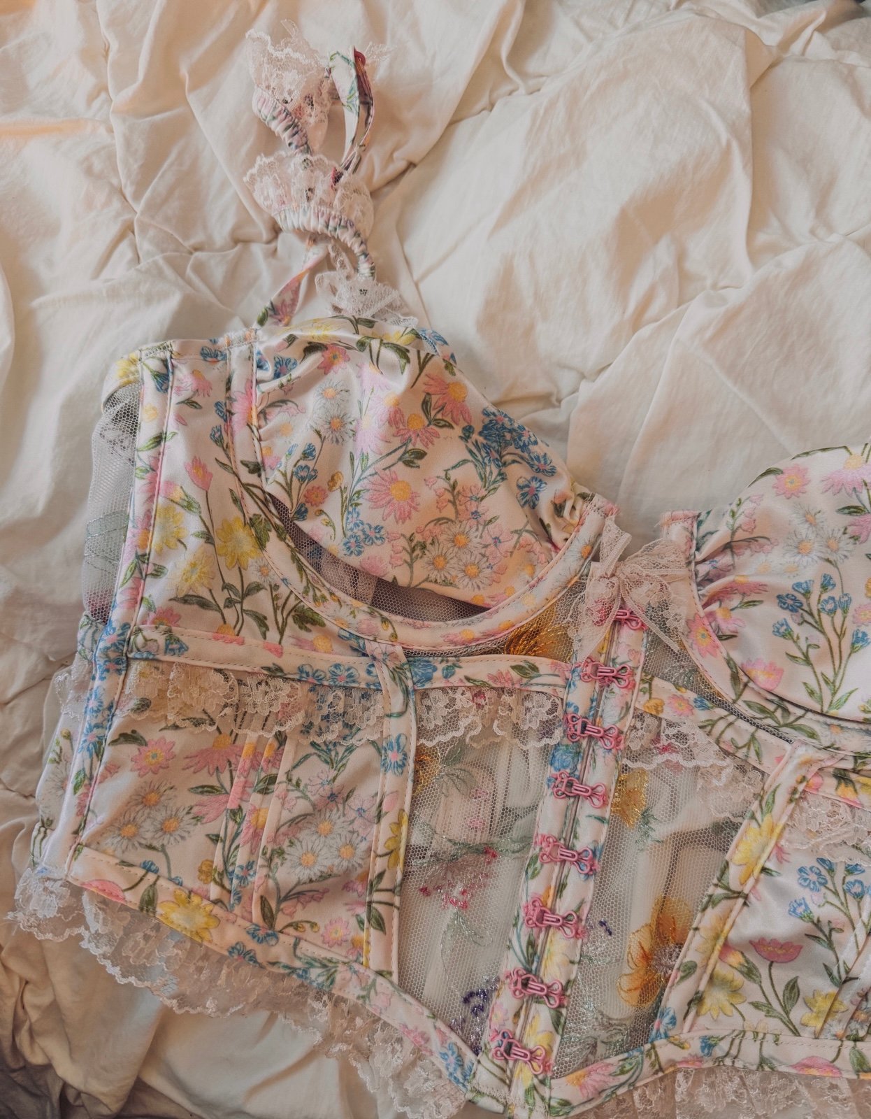 for love and lemons glitter garden corset bustier top