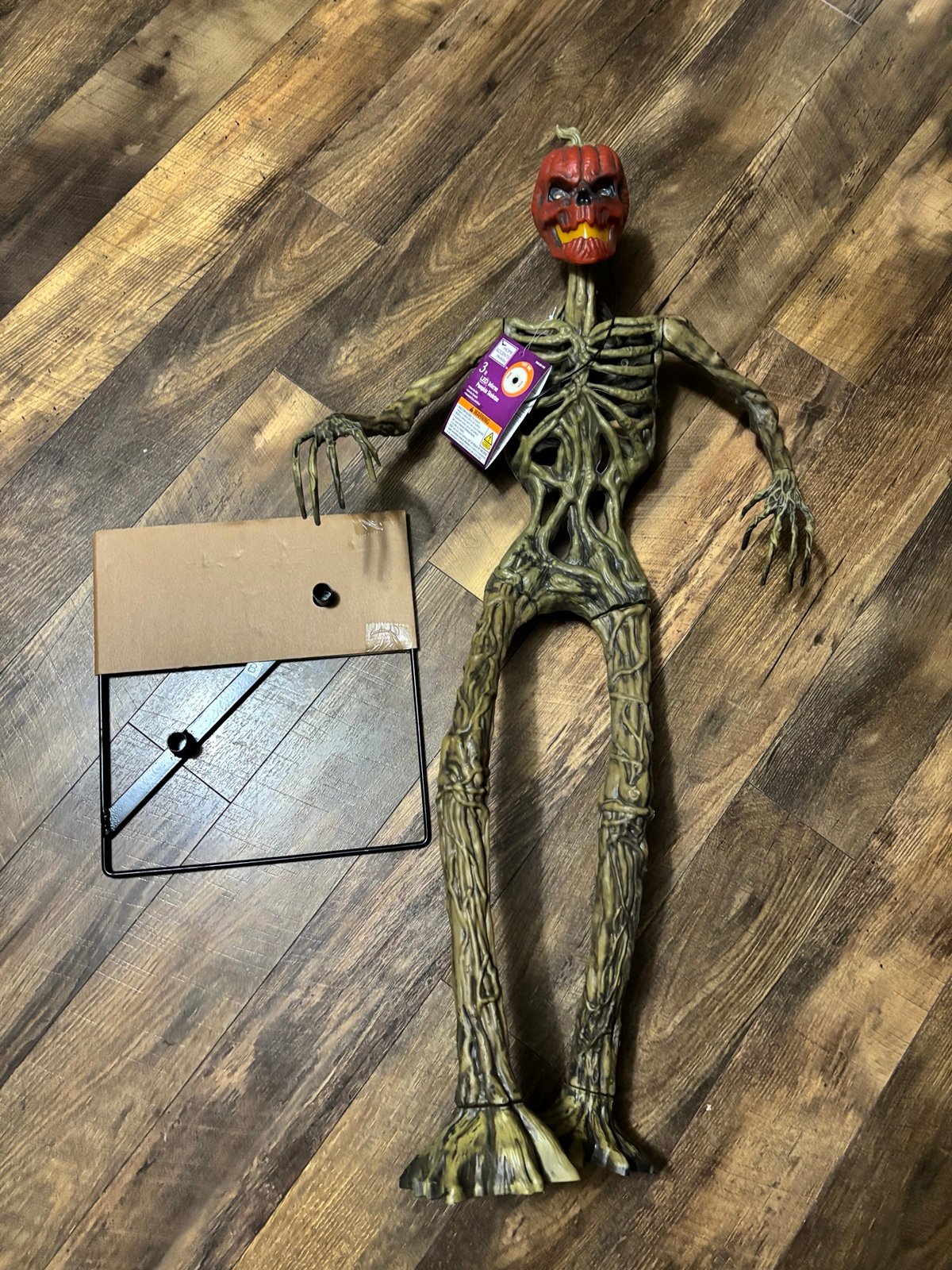 Home Depot home accents holiday 3 FT inferno pumpkin skeleton 3ft inferno