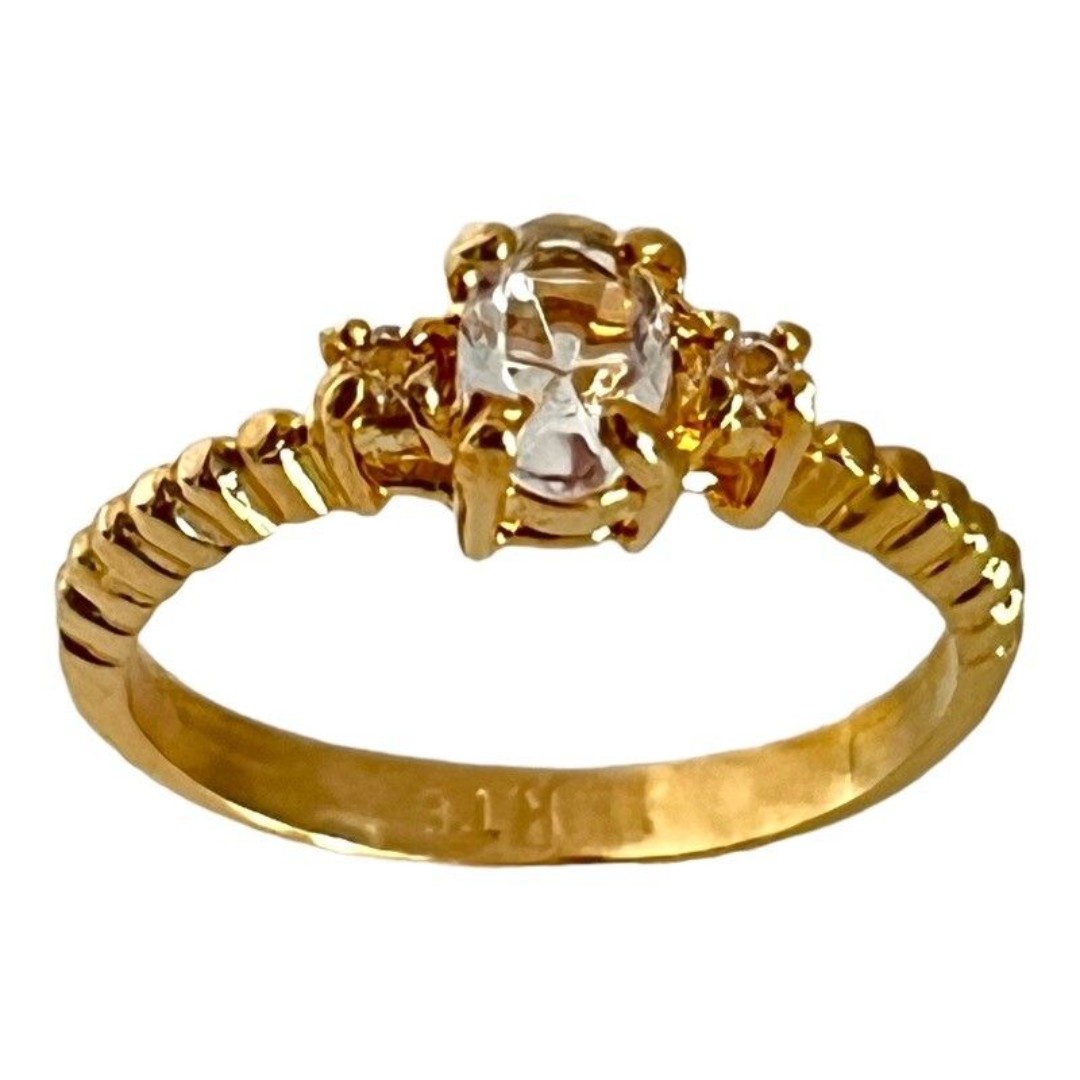 NEW Vintage Uncas Ring Size 6 14K Austrian Crystal & Accents Mid-Century MCM 14S