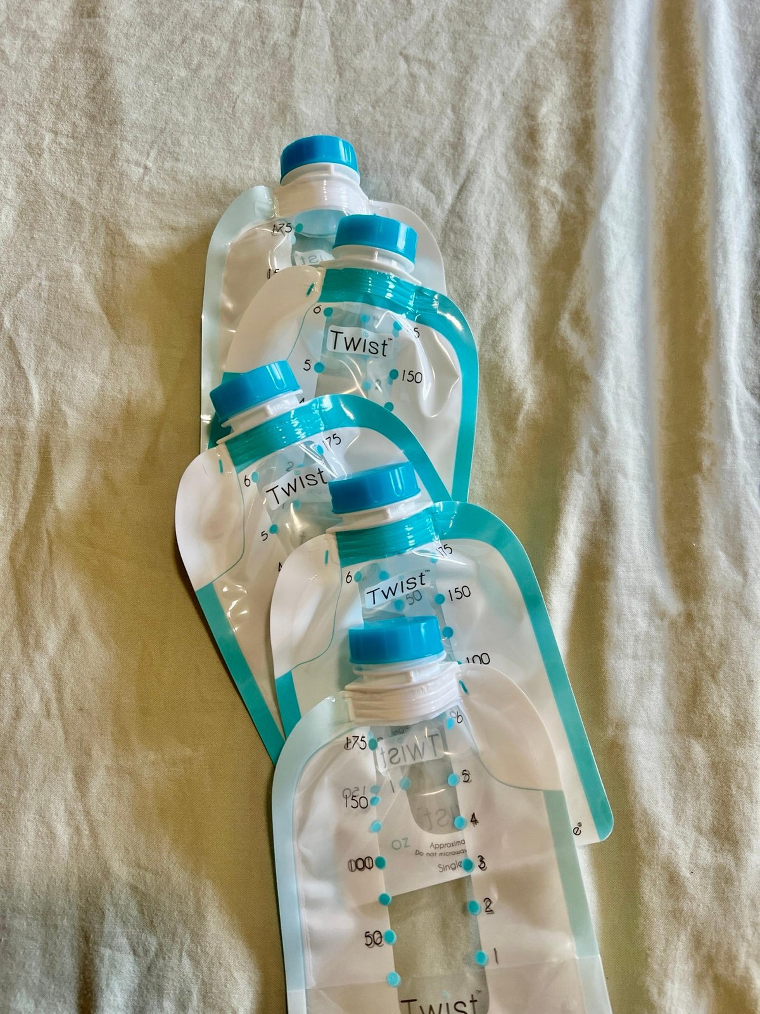 Kiinde 6oz Twist Pouches, 5 Pack Breast Pump Milk Storage