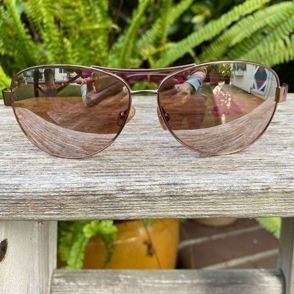Kate Spade Dalia 2 Burgundy Tortoise Aviator Sunglasses w/Case & Cloth. EUC!