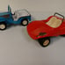 Tonka 1960-1970's red dune buggy and blue jeep