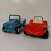 Tonka 1960-1970's red dune buggy and blue jeep