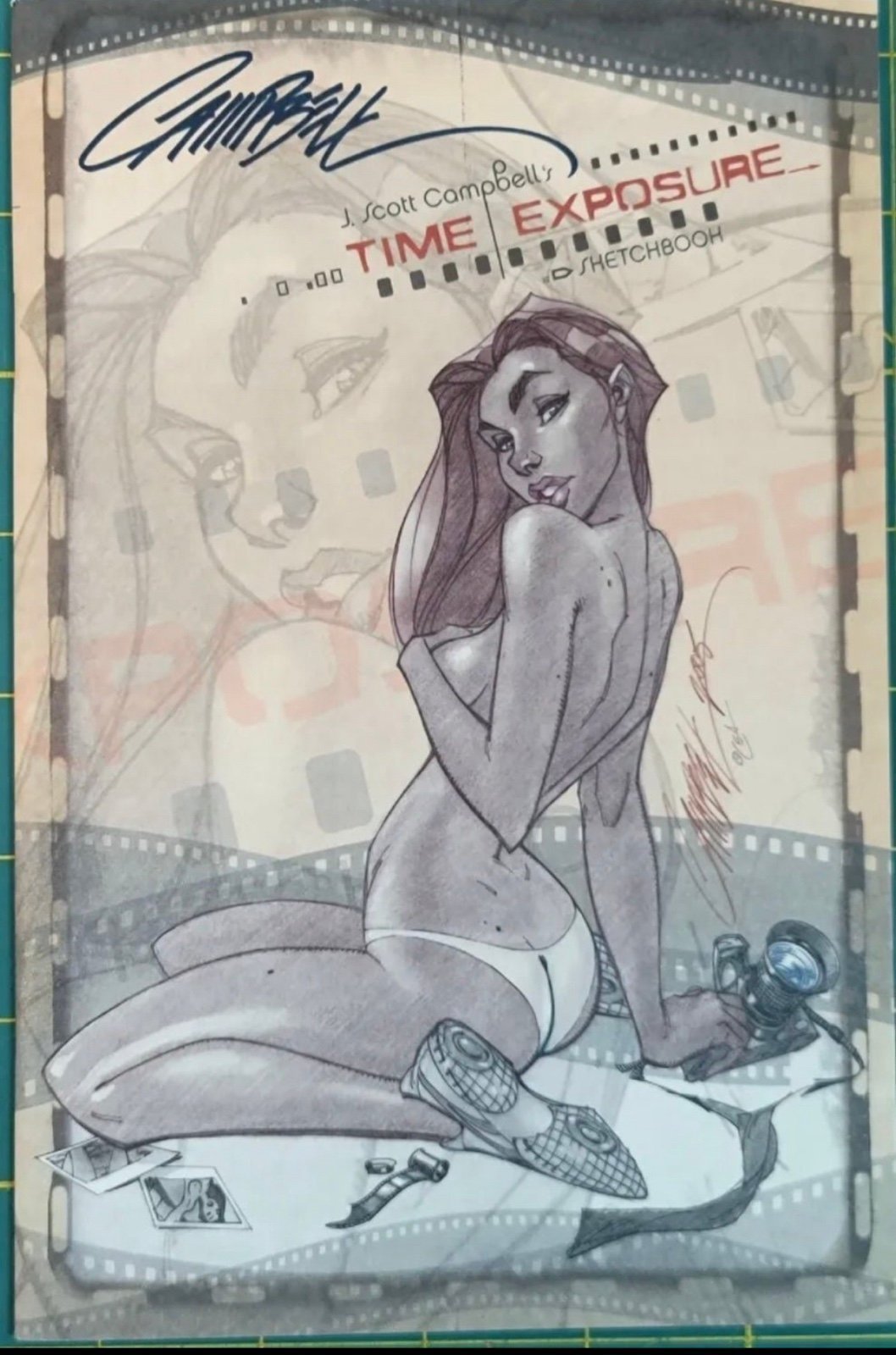 J. SCOTT CAMPBELL SKETCHBOOK TIME EXPOSURE 2005 LIMITED EDITION, SIGNED.