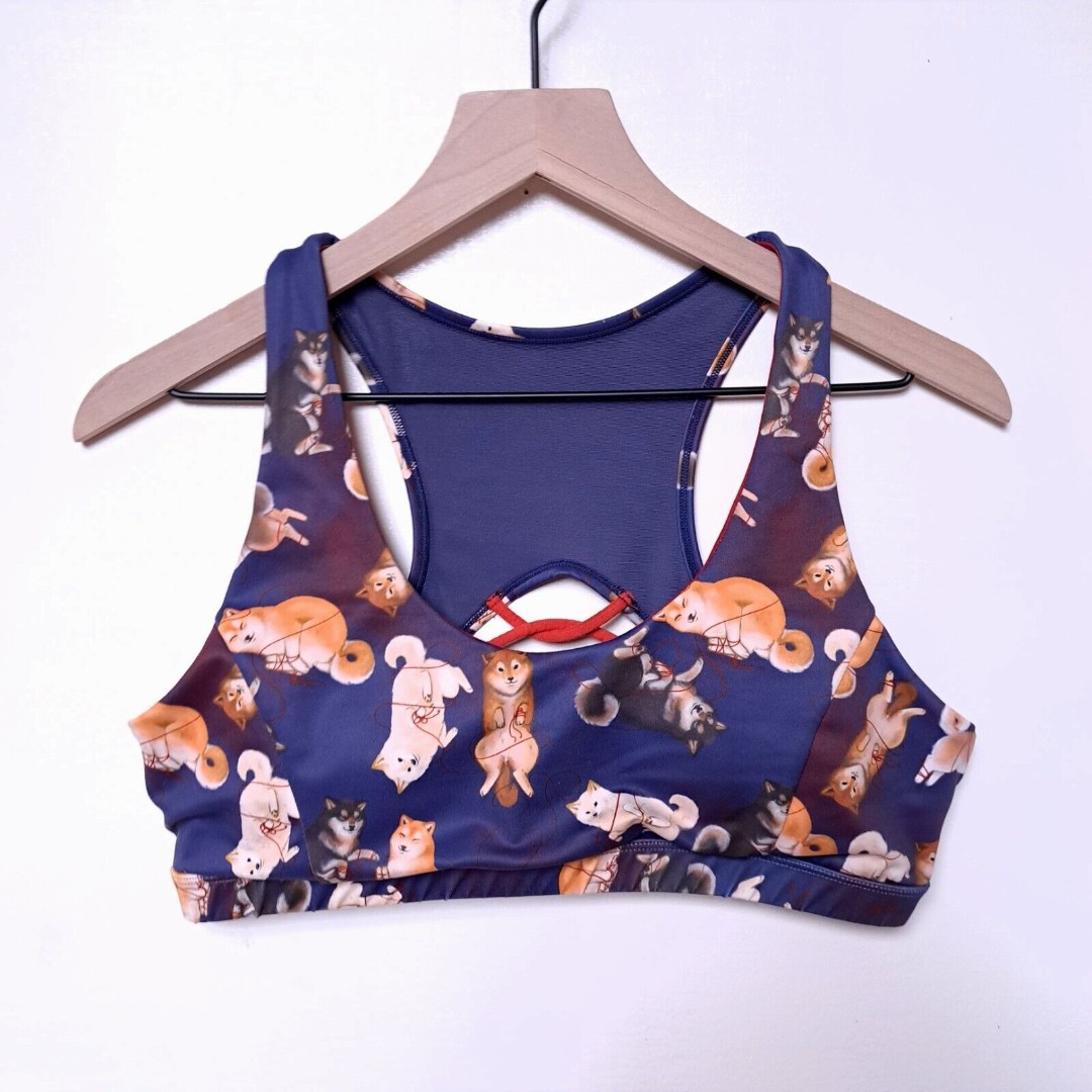 Iron Yokai 2XL Cat's Cradle Doge Shiba Inu Blue HTF Bra
