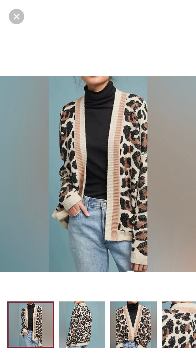 Luella leopard cardigan sale