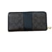 COACH SIGNATURE PVC LEATHER ACCORDION ZIP AROUND WALLET BROWN /BLACK