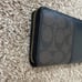 COACH SIGNATURE PVC LEATHER ACCORDION ZIP AROUND WALLET BROWN /BLACK